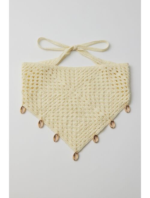 Urban Outfitters Shell-Trimmed Crochet Headscarf
