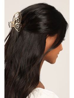 Monarch Mama Gold Metal Claw Hair Clip