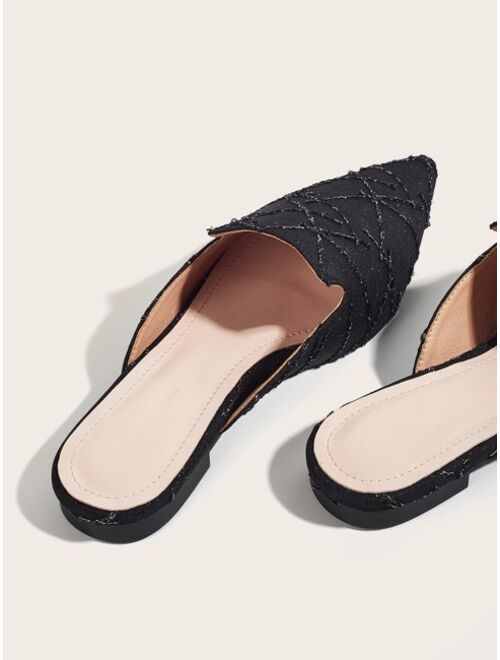 Point Toe Flat Mules