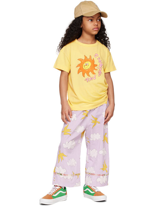 THE ANIMALS OBSERVATORY Kids Purple Clouds Antelope Pants