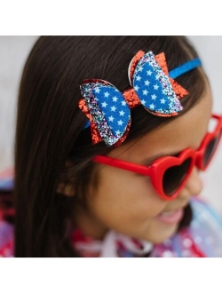 SWEET WINK Child Girl's Flag Bow Hard Headband