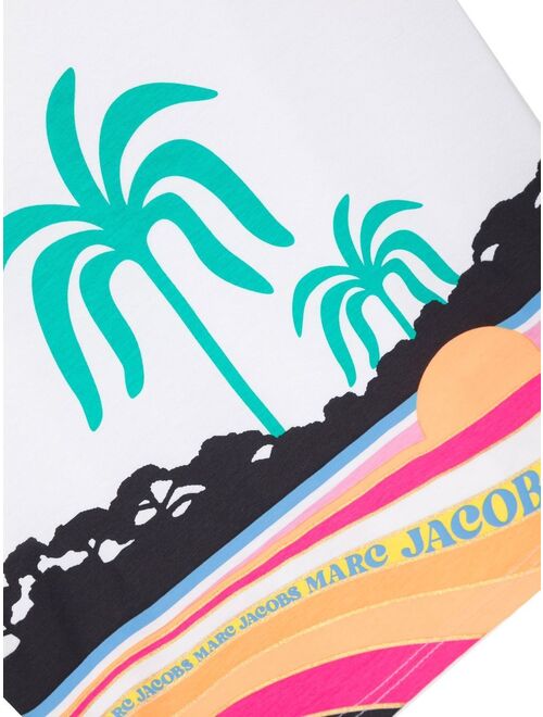 Marc Jacobs Kids landscape-print round-neck T-shirt