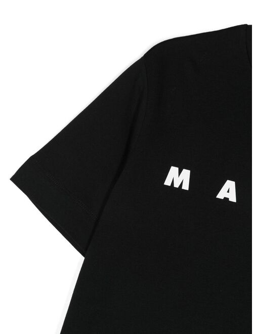 Marni Kids logo-print crew-neck T-shirt