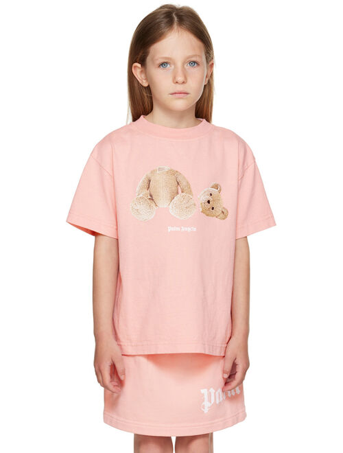 PALM ANGELS Kids Pink Bear T-Shirt