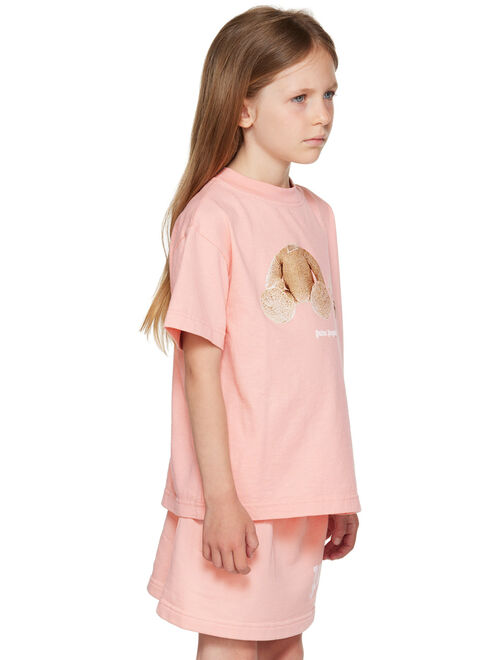 PALM ANGELS Kids Pink Bear T-Shirt
