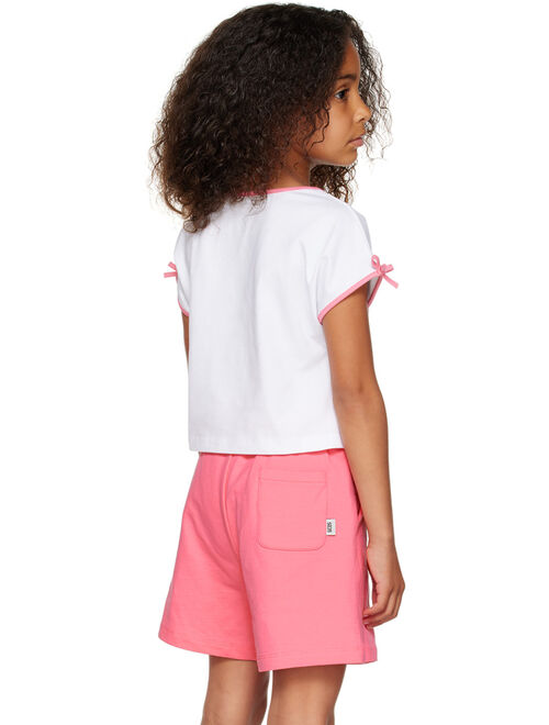 GCDS KIDS Kids White & Pink Patch T-Shirt