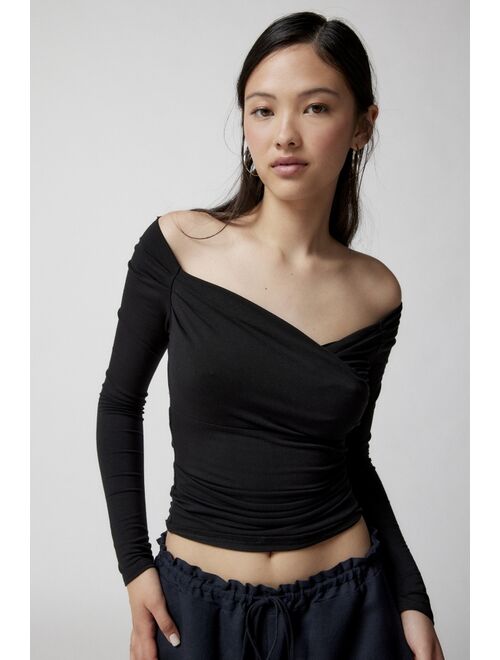 Urban Outfitters UO Sandy Off-The-Shoulder Long Sleeve Top