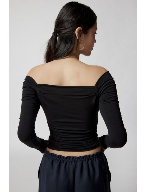 Urban Outfitters UO Sandy Off-The-Shoulder Long Sleeve Top
