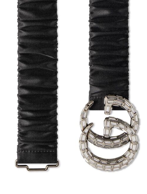 Gucci GG Marmont crystal-embellished belt