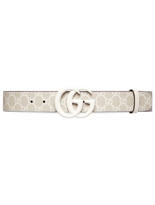 Gucci monogram-pattern leather belt