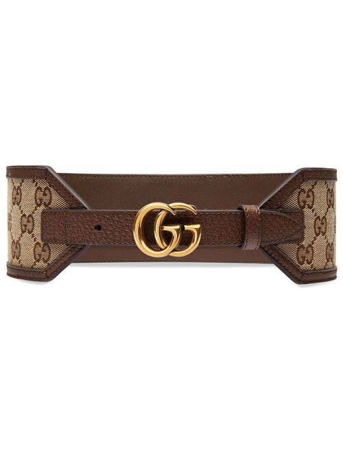 Gucci GG-buckle canvas belt