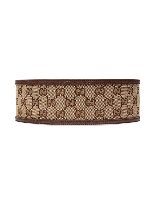 Gucci GG-buckle canvas belt