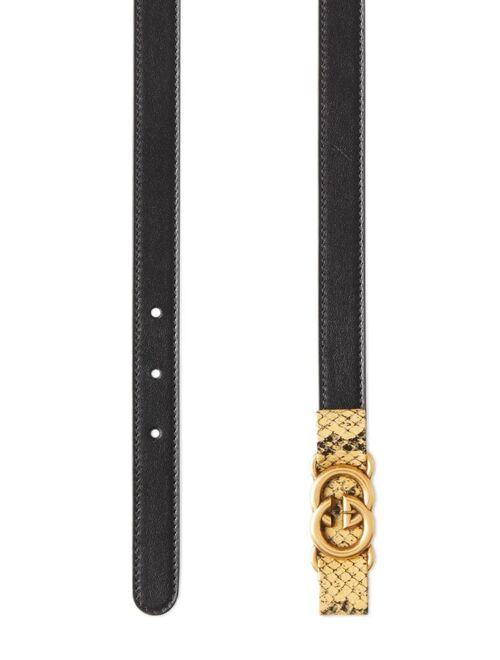 Gucci Double G buckle leather belt