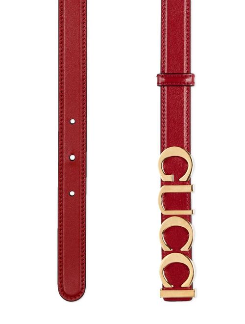 Gucci logo-buckle leather belt