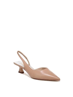 Women's Devin Pointed Toe Kitten Heel Slingback Pump