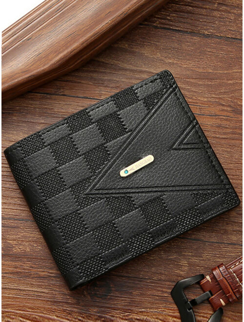 Shein Men's Short Wallet Simple And Fashionable Multi-card Slot Purse