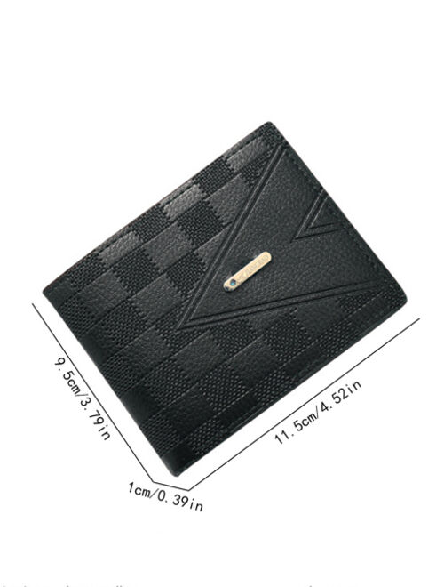 Shein Men's Short Wallet Simple And Fashionable Multi-card Slot Purse