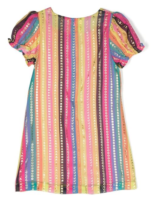 Marc Jacobs Kids horizonal-stripe short-sleeve dress