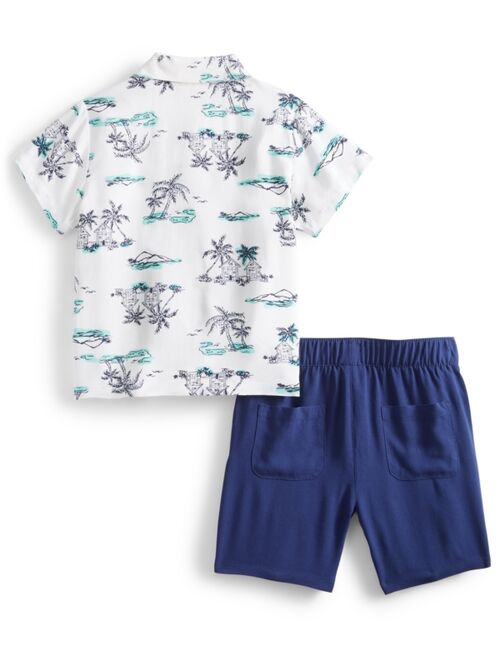 First Impressions Toddler Boys Vacation Collar Shirt and Shorts, 2 Piece Set, Created for Macy's