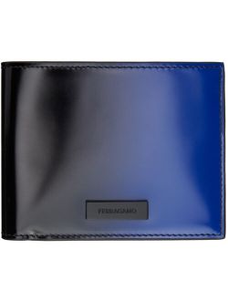 Blue & Black Dual-Tone Bifold Wallet