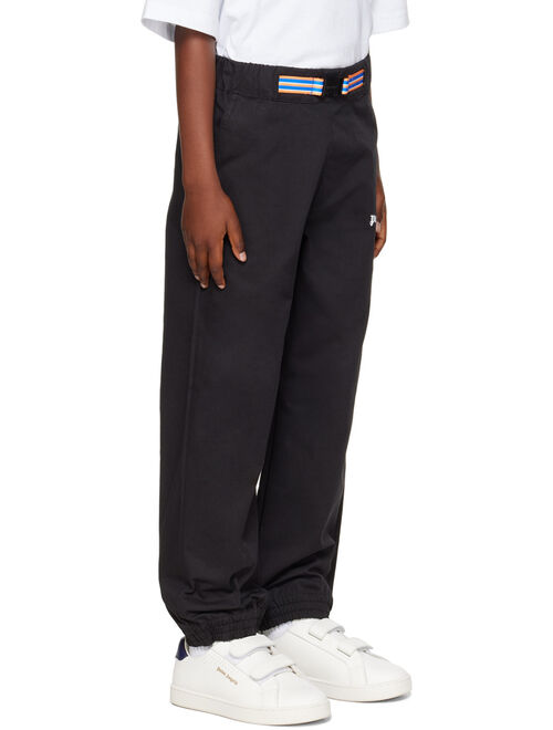 PALM ANGELS Kids Black Belted Trousers