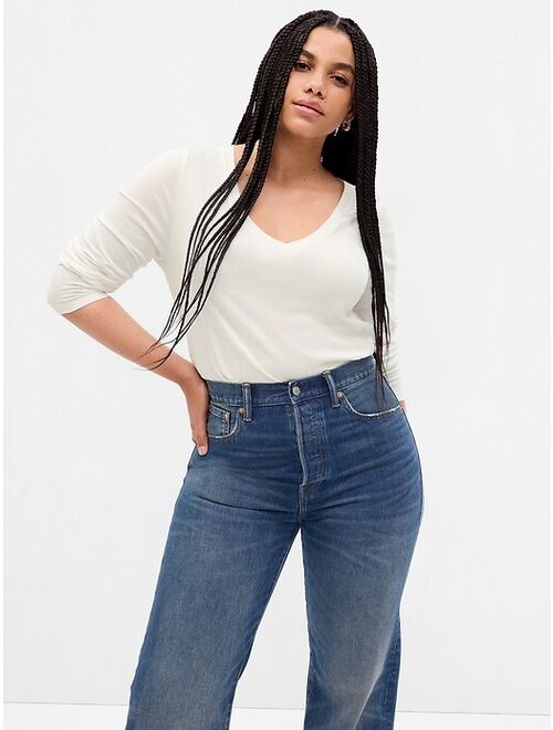 Gap 100% Organic Cotton Vintage V-Neck T-Shirt