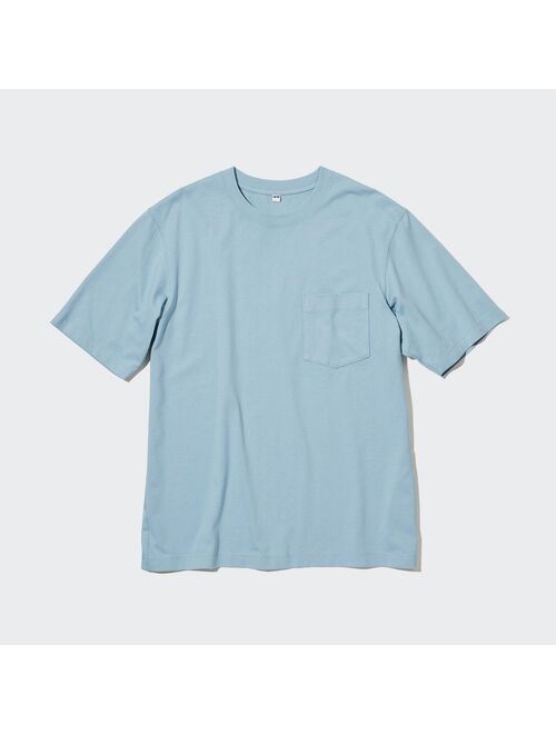 UNIQLO Oversized Pocket Crew Neck Half-Sleeve T-Shirt