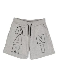 Kids logo-print track shorts