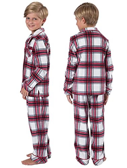 PajamaGram Fleece Pajamas for Kids - Kids Button Down Pajamas