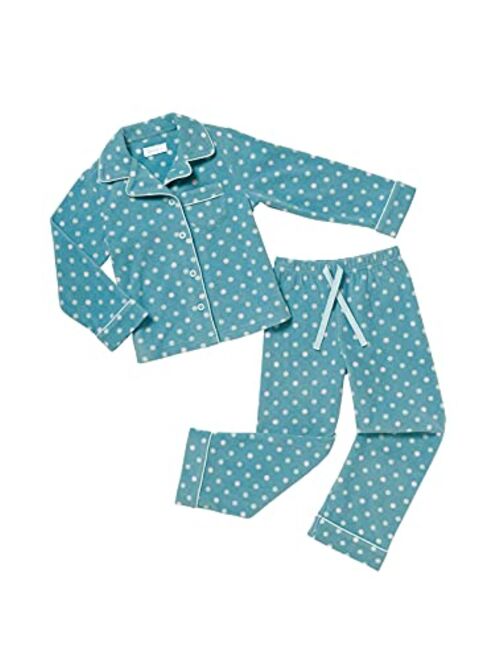 PajamaGram Fleece Pajamas for Kids - Kids Button Down Pajamas