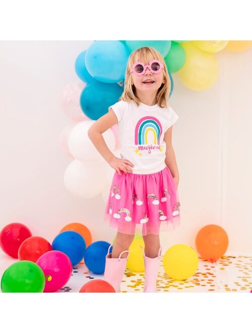 SWEET WINK Little and Big Girls Magical Rainbow Tutu Skirt
