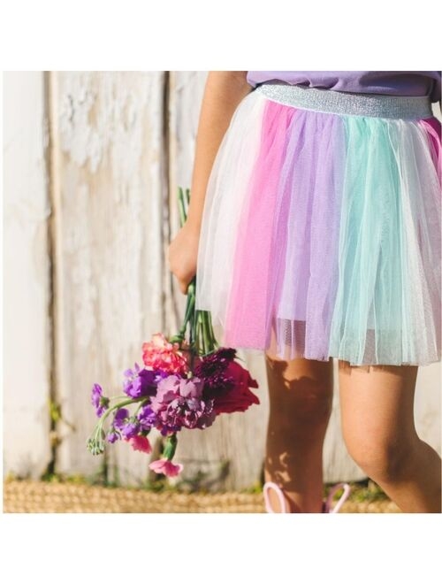 SWEET WINK Little and Big Girls Cotton Candy Fairy Tutu Skirt