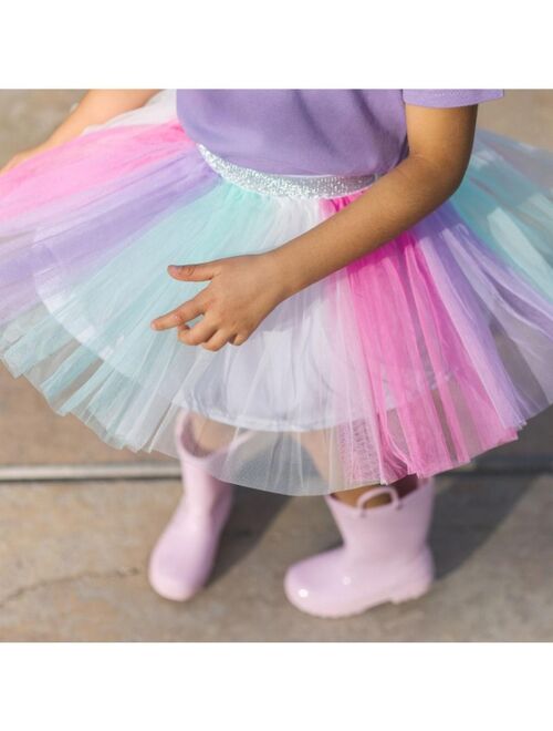 SWEET WINK Little and Big Girls Cotton Candy Fairy Tutu Skirt