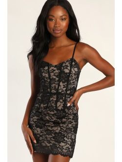 Sweet Little Number Lace Homecoming Bodycon Mini Dress