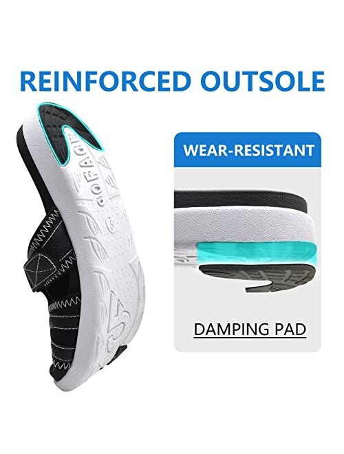 COFACE Mens Sport Recovery Sandals Plantar Fasciitis Soft Cushion Lightweight Orthotic Slides for Men