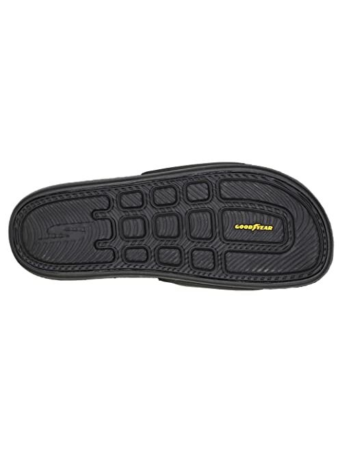 Skechers Men's Hyper Burst Slide Sandals Athletic Beach Shower Shoes with Foam Cushioning