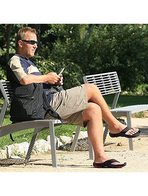 HAOLIRA Flip Flops for Men Summer Athletic Outdoor Tong Sandals with Arch Support Beach Slippers