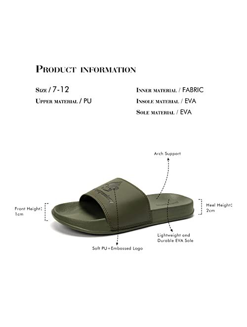 FUNKYMONKEY Slides for Men, Indoor & Outdoor Comfort Casual Sandals