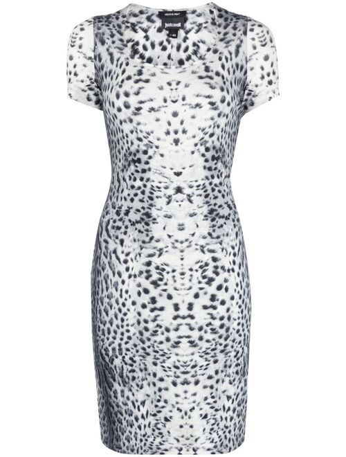Just Cavalli lynx-print short-sleeve dress