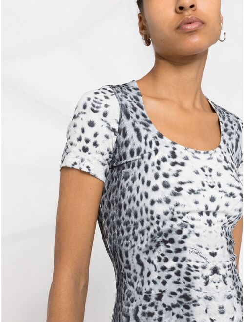 Just Cavalli lynx-print short-sleeve dress