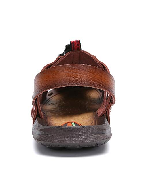 CEKU Men's Outdoor Casual Beach Sports Hiking Summer Closed Toe Slippers Sandals Fisherman Athletic Shoes