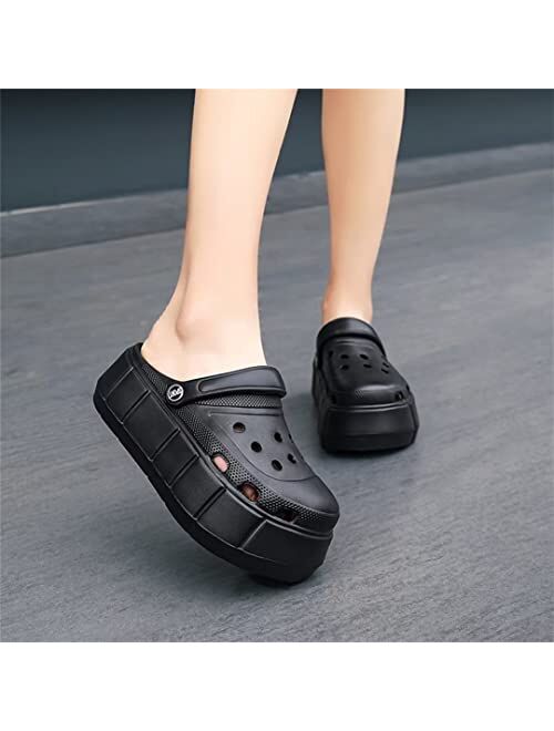 Jakcuz Women Adult Clogs Ultra Cushion Non-Slip Sandals Slides Soft Platform Closed-Toe Outdoor Beach Shoes