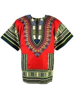 CHAINUPON African Dashiki Cotton Shirt Men Women Festival Boho Hippie 60's 70's Bohemian