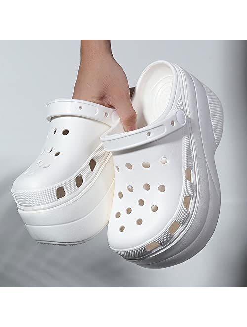 ACSONS Women Slides Sandals Super Sandals Summer Women Slippers Platform Sandals Outdoor Clogs Thick Street Beach Slippers Flip Flops Garden Shoes (Color : Black, Size : 