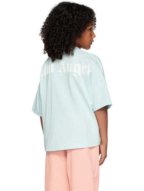 PALM ANGELS Kids Blue Oversize T-Shirt