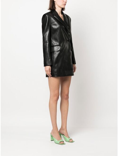 MSGM faux-leather mini blazer dress
