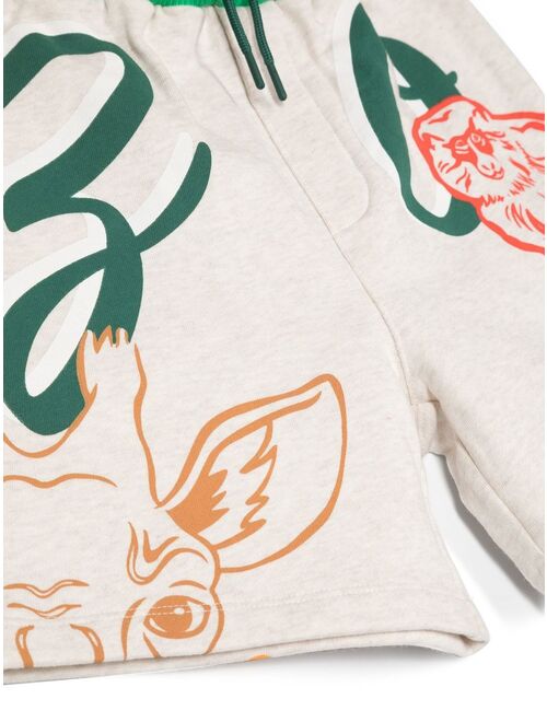 Kenzo Kids animal cartoon print shorts