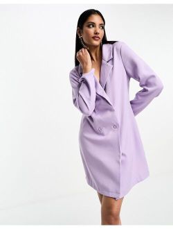 Urban Threads double breasted mini blazer dress in lilac