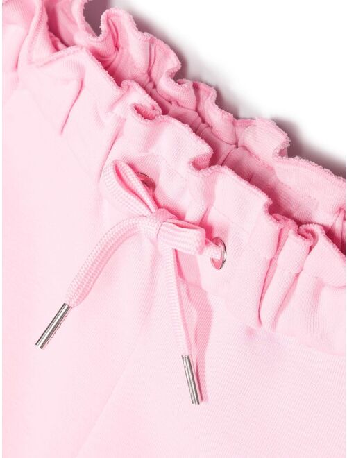 Givenchy Kids logo-print ruffle-waist shorts