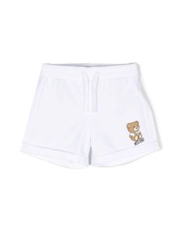 Kids Teddy Bear-print drawstring shorts